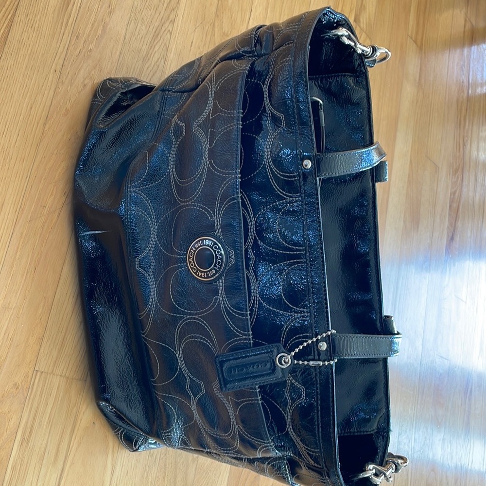 Coach Patent Leather Diaper Bag